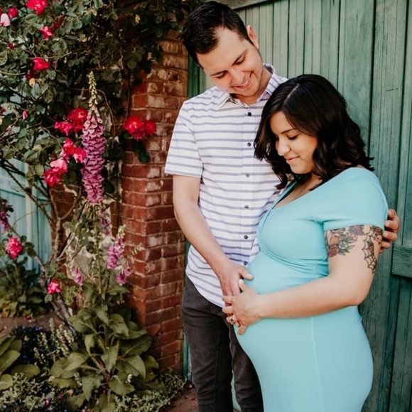 Blue Maternity Dress - Picture 3 of 6